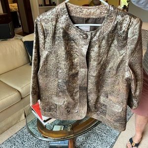 Dress Jacket multi color bronze size 12